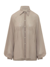 LA FEMME - Camicia Trasparente con Bottoni - Beige - LIDIASHOPPING® - Official Website