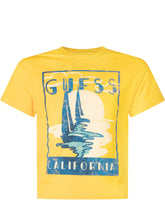 GUESS KIDS - T-shirt with Graphic Print and Lettering - Yellow - LIDIASHOPPING® - Official Website