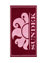 SUNDEK - Beach Towel with Logo and Border - Red - LIDIASHOPPING® - Official Website