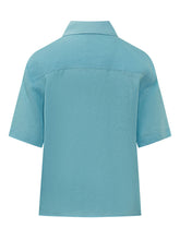 SUNDEK - Camicia con Colletto e Tasca Applicata - Blu - LIDIASHOPPING® - Official Website