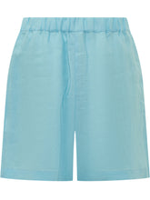 SUNDEK - Shorts with Elastic Waist and Patch Pockets - Blue - LIDIASHOPPING® - Official Website