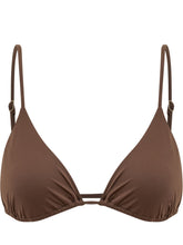 SUNDEK - Top Bikini Caladesi a Triangolo con Spalline Regolabili - Marrone - LIDIASHOPPING® - Official Website