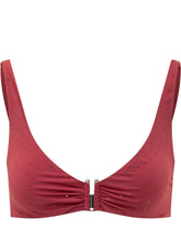 SUNDEK - Top Bikini Bralette con Spalline Larghe e Chiusura Frontale - Rosso - LIDIASHOPPING® - Official Website