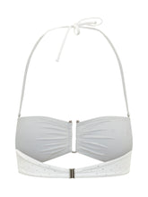 SUNDEK - Top Bikini Bandeau con Allacciatura al Collo e Chiusura Frontale - Bianco - LIDIASHOPPING® - Official Website