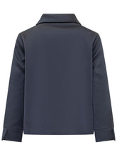 LA FEMME - Giacca con Colletto e Chiusura Gioiello - Blu - LIDIASHOPPING® - Official Website