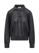 ATOMO FACTORY - Mesh Perforated Polo with Collar - Blue - LIDIASHOPPING® - Official Website