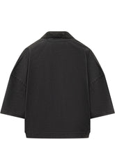ATOMO FACTORY - Short Sleeve Crochet Knit Polo - Black - LIDIASHOPPING® - Official Website