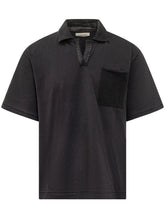 ATOMO FACTORY - Polo in Jersey con Collo Aperto e Tasca - Blu - LIDIASHOPPING® - Official Website