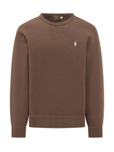 POLO RALPH LAUREN - Crewneck Sweatshirt with Embroidered Logo - Brown - LIDIASHOPPING® - Official Website