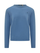 POLO RALPH LAUREN - Felpa Girocollo con Logo Ricamato - Blu - LIDIASHOPPING® - Official Website