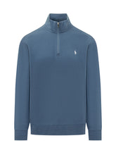 POLO RALPH LAUREN - Half Zip Sweatshirt with High Neck - Blue - LIDIASHOPPING® - Official Website