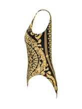 VERSACE - Costume Intero con Spalline e Stampa Ornamentale - Nero - LIDIASHOPPING® - Official Website
