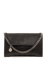 STELLA MCCARTNEY - Falabella Portafoglio con Profilo Intrecciato - Nero - LIDIASHOPPING® - Official Website