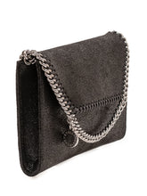 STELLA MCCARTNEY - Falabella Portafoglio con Profilo Intrecciato - Nero - LIDIASHOPPING® - Official Website
