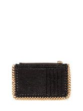 STELLA MCCARTNEY - Falabella Porta Carte con Zip - Nero - LIDIASHOPPING® - Official Website