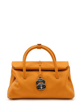 ZANELLATO - Dotta Centauro Handbag with Handle and Flap - Orange - LIDIASHOPPING® - Official Website