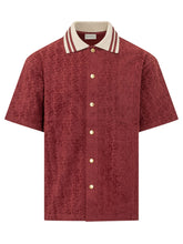 DROLE DE MONSIEUR - Camicia Monogram a Maniche Corte - Rosso - LIDIASHOPPING® - Official Website