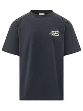 DROLE DE MONSIEUR - T-shirt Vine Slogan con Ricamo - Blu - LIDIASHOPPING® - Official Website