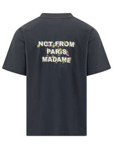 DROLE DE MONSIEUR - T-shirt Vine Slogan con Ricamo - Blu - LIDIASHOPPING® - Official Website