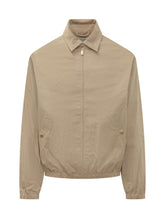 DROLE DE MONSIEUR - Giacca con Zip e Logo Ricamato - Beige - LIDIASHOPPING® - Official Website