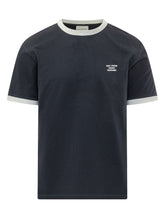 DROLE DE MONSIEUR - T-shirt Slogan con Profili a Contrasto - Blu - LIDIASHOPPING® - Official Website