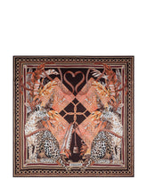 FERRAGAMO - Felindra 90 Scarf with Animal Print - Brown - LIDIASHOPPING® - Official Website