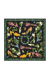 FERRAGAMO - Edenshoe Scarf with Floral Print - Black - LIDIASHOPPING® - Official Website