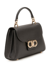 FERRAGAMO - Borsa a Mano con Patta e Chiusura Logo - Black - LIDIASHOPPING® - Official Website