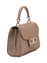 FERRAGAMO - Top Handle Bag with Decorative Closure - Brown - LIDIASHOPPING® - Official Website
