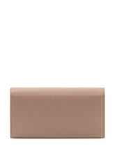 FERRAGAMO - Portafoglio con Patta e Chiusura Logo - Beige - LIDIASHOPPING® - Official Website