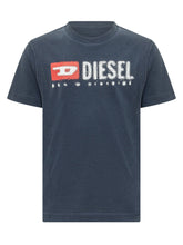DIESEL KIDS - T-shirt con Logo - Blu - LIDIASHOPPING® - Official Website