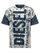 DIESEL KIDS - T-shirt con Stampa Logo - Blu - LIDIASHOPPING® - Official Website