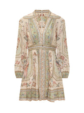 ZIMMERMANN - Abito Corto Roselight con Maniche Lunghe - Beige - LIDIASHOPPING® - Official Website