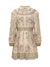 ZIMMERMANN - Abito Corto Roselight con Maniche Lunghe - Beige - LIDIASHOPPING® - Official Website