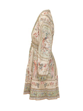 ZIMMERMANN - Abito Corto Roselight con Maniche Lunghe - Beige - LIDIASHOPPING® - Official Website