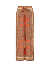 ZIMMERMANN - Mahon Pantaloni Relaxed con Stampa Paisley - Arancione - LIDIASHOPPING® - Official Website