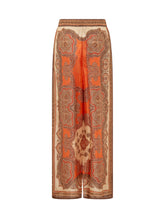 ZIMMERMANN - Mahon Pantaloni Relaxed con Stampa Paisley - Arancione - LIDIASHOPPING® - Official Website