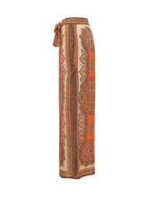 ZIMMERMANN - Mahon Pantaloni Relaxed con Stampa Paisley - Arancione - LIDIASHOPPING® - Official Website