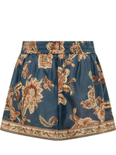 ZIMMERMANN - Aster Short Relaxed con Stampa Floreale - Blu - LIDIASHOPPING® - Official Website