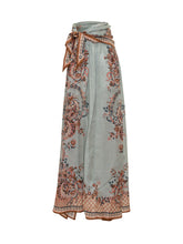 ZIMMERMANN - Aster Scarf Skirt with Side Knot - Blue - LIDIASHOPPING® - Official Website