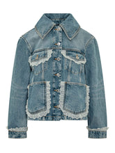 GANNI - Giacca con Profili in Pizzo - Blu - LIDIASHOPPING® - Official Website