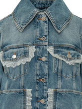 GANNI - Giacca con Profili in Pizzo - Blu - LIDIASHOPPING® - Official Website
