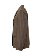 GANNI - Blazer a Righe con Revers - Marrone - LIDIASHOPPING® - Official Website