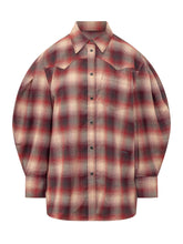 GANNI - Camicia Check con Tasche - Rosso - LIDIASHOPPING® - Official Website
