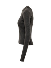 GANNI - Polo a Coste con Bottoni Gioiello - Nero - LIDIASHOPPING® - Official Website