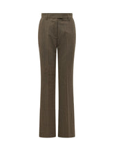 GANNI - Pantaloni Dritti con Piega - Marrone - LIDIASHOPPING® - Official Website