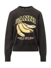 GANNI - Maglia con Banana - Nero - LIDIASHOPPING® - Official Website