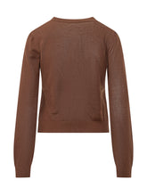GANNI - Cardigan Argyle con Bottoni - Marrone - LIDIASHOPPING® - Official Website