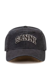 GANNI - Embroidered Logo Baseball Cap - Black - LIDIASHOPPING® - Official Website