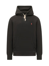 POLO RALPH LAUREN - Felpa con Cappuccio e Logo Ricamato - Nero - LIDIASHOPPING® - Official Website